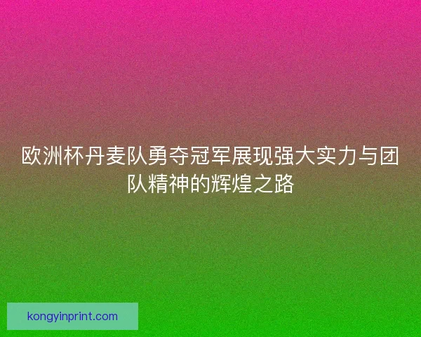 欧洲杯丹麦队勇夺冠军展现强大实力与团队精神的辉煌之路
